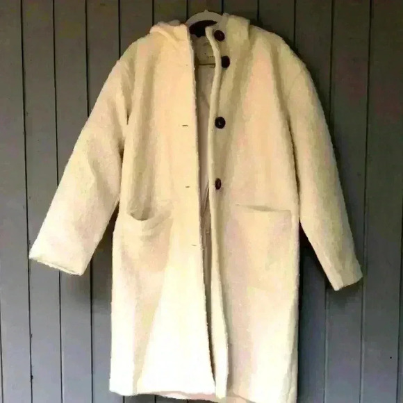 Nwot A New Day White Teddy Jacket Size Large - Picture 1 of 7